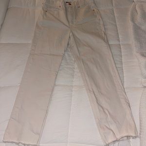 Express Off White Straight Jeans